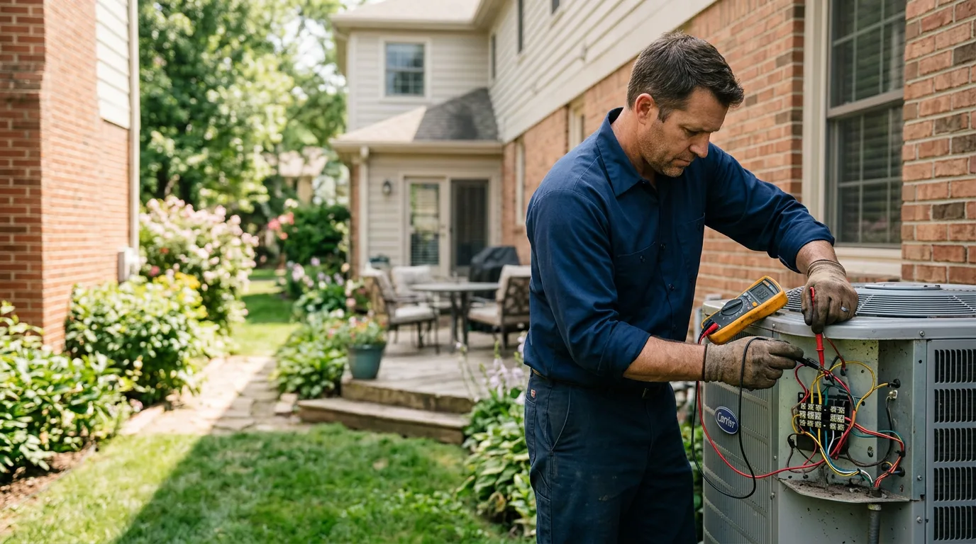 HVAC technician working near Prairie Du Rocher, IL